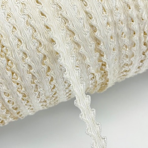 10 mm wit zigzaglint van viscose