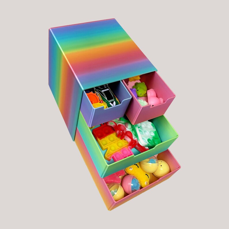 NEW UIQ Living Rainbow Eco Friendly 4 Drawers Toy Organizer for Kids