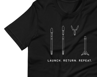 SpaceX Falcon 9 Launch, Return, Repeat T-Shirt