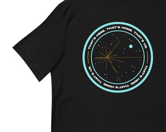 Voyager Pale Blue Dot Mission Patch T-Shirt (Design on Back Only)