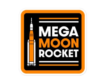 Mega Moon Rocket Sticker