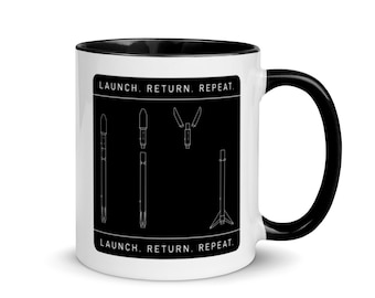 Lançamento, retorno e caneca de repetição do SpaceX Falcon 9