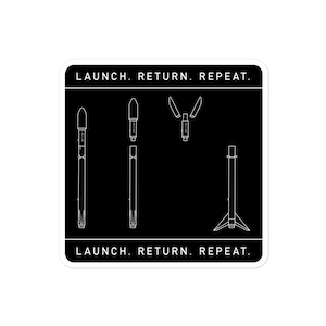 SpaceX Falcon 9 Reusability Sticker