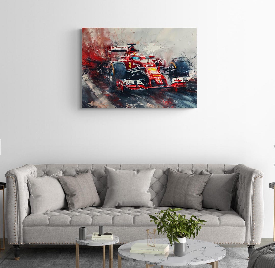 Racing Car Canvas Picture Print Wall Art - Car Racing - Etsy UK