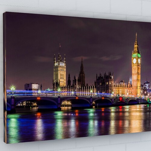 London Skyline Canvas Wall Art Framed Print. Various Sizes Etsy