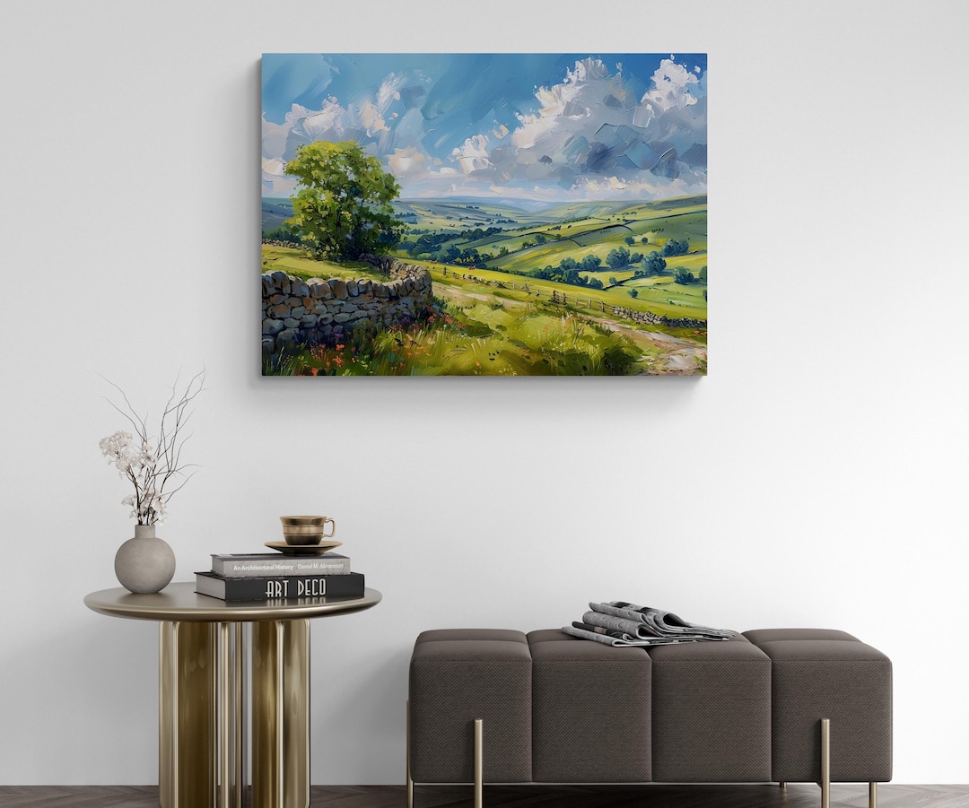 Yorkshire Dales Rolling Hills Canvas Wall Art by Melody Maison