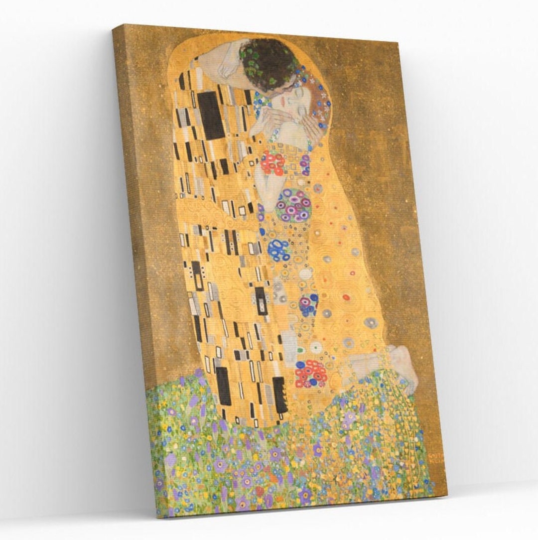 Gustav Klimt the Kiss Framed Canvas Picture Print Wall Art - Etsy