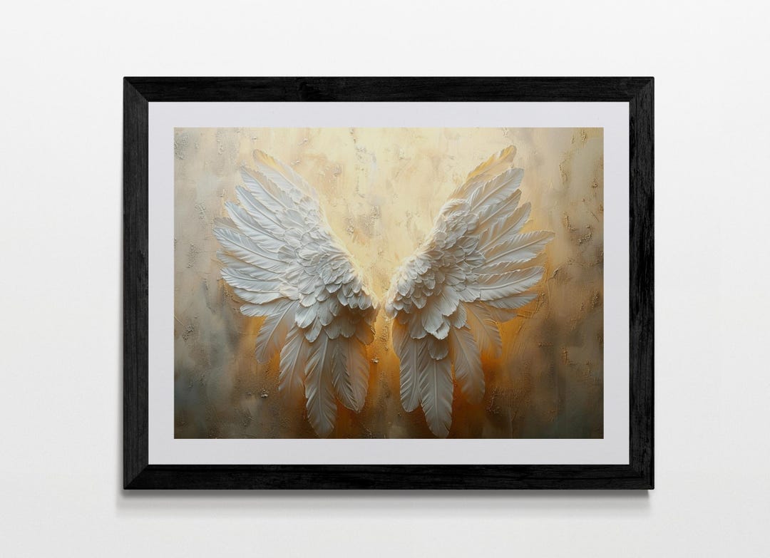 Angel Wings Framed Canvas Picture Print Wall Art - Etsy