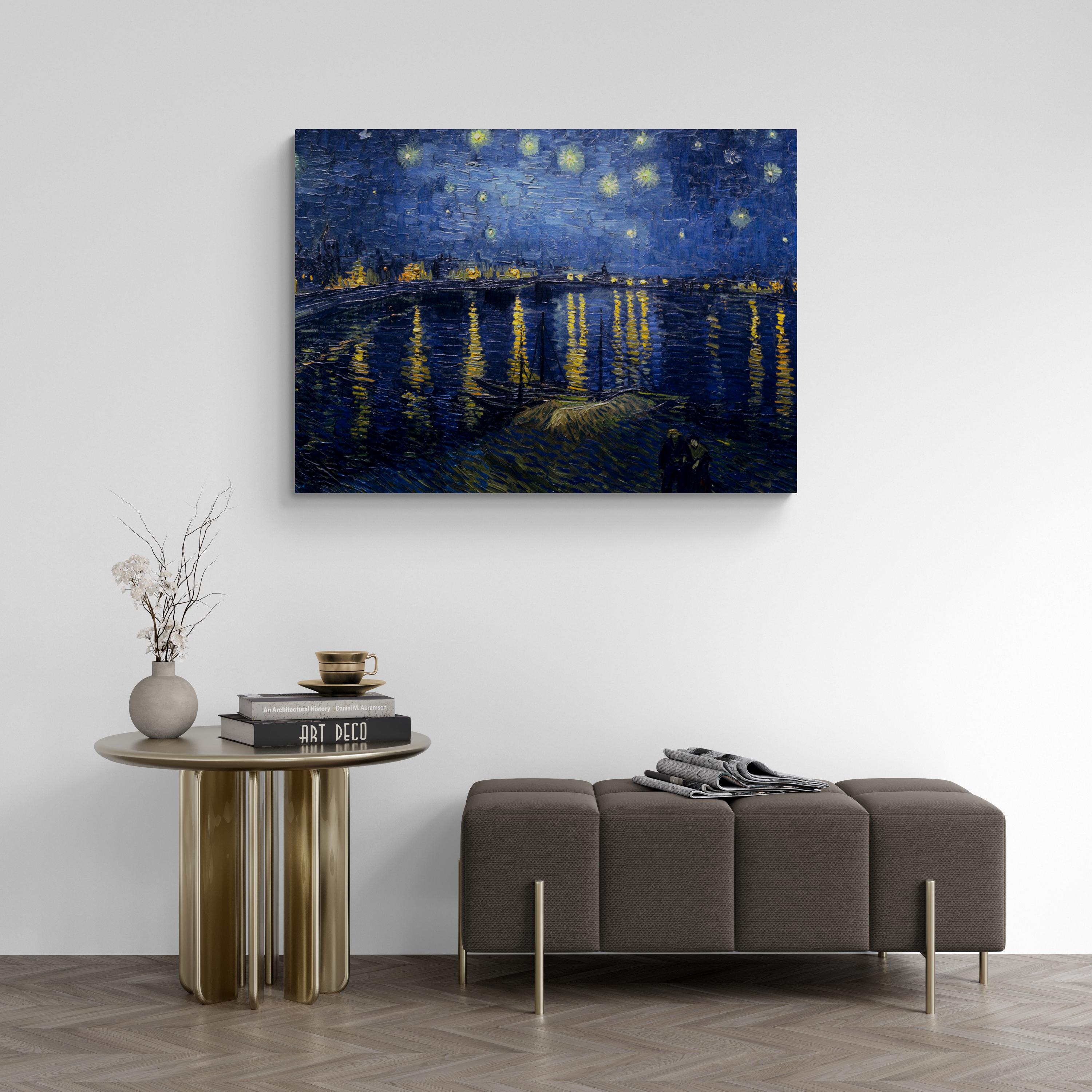 Vincent Van Gogh Starry Night Over Rhone Framed Canvas Picture Print ...