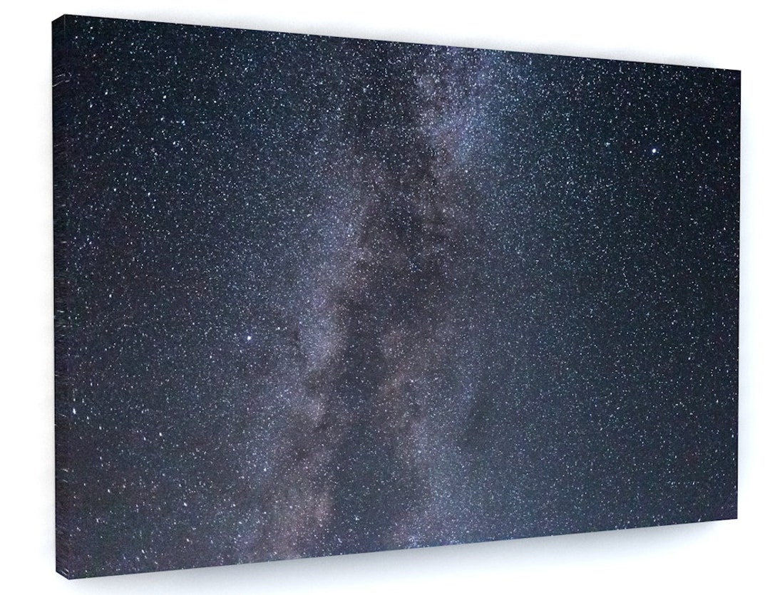 Milky Way Night Sky Stars Galaxy Framed Canvas Picture Print Wall Art # ...