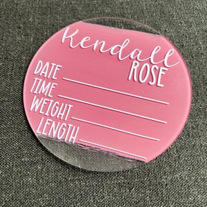 Baby Announcement Stat Sign