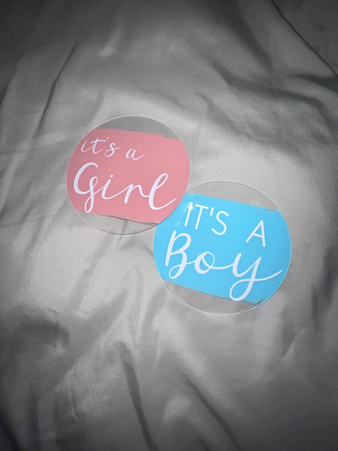 Acrylic Gender Reveal Discs Etsy