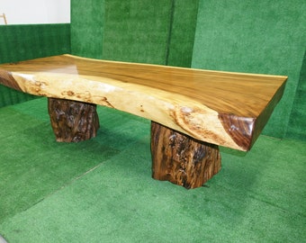 Amber Wood Live Edge Table