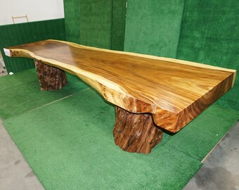 Amber Wood Live Edge Table