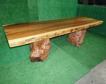 Amber Wood Live Edge Table