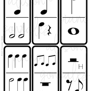 Rhythm Dominoes DIGITAL download- Match dominoes to practice musical rhythms, note values MUSIC GAME group class game idea
