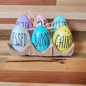 Speckled eggs, Rae Dunn Inspired, Rae Dunn inspired Easter eggs, Easter decor, Easter eggs , Tier tray decor, Farmhouse Eggs, Personalized