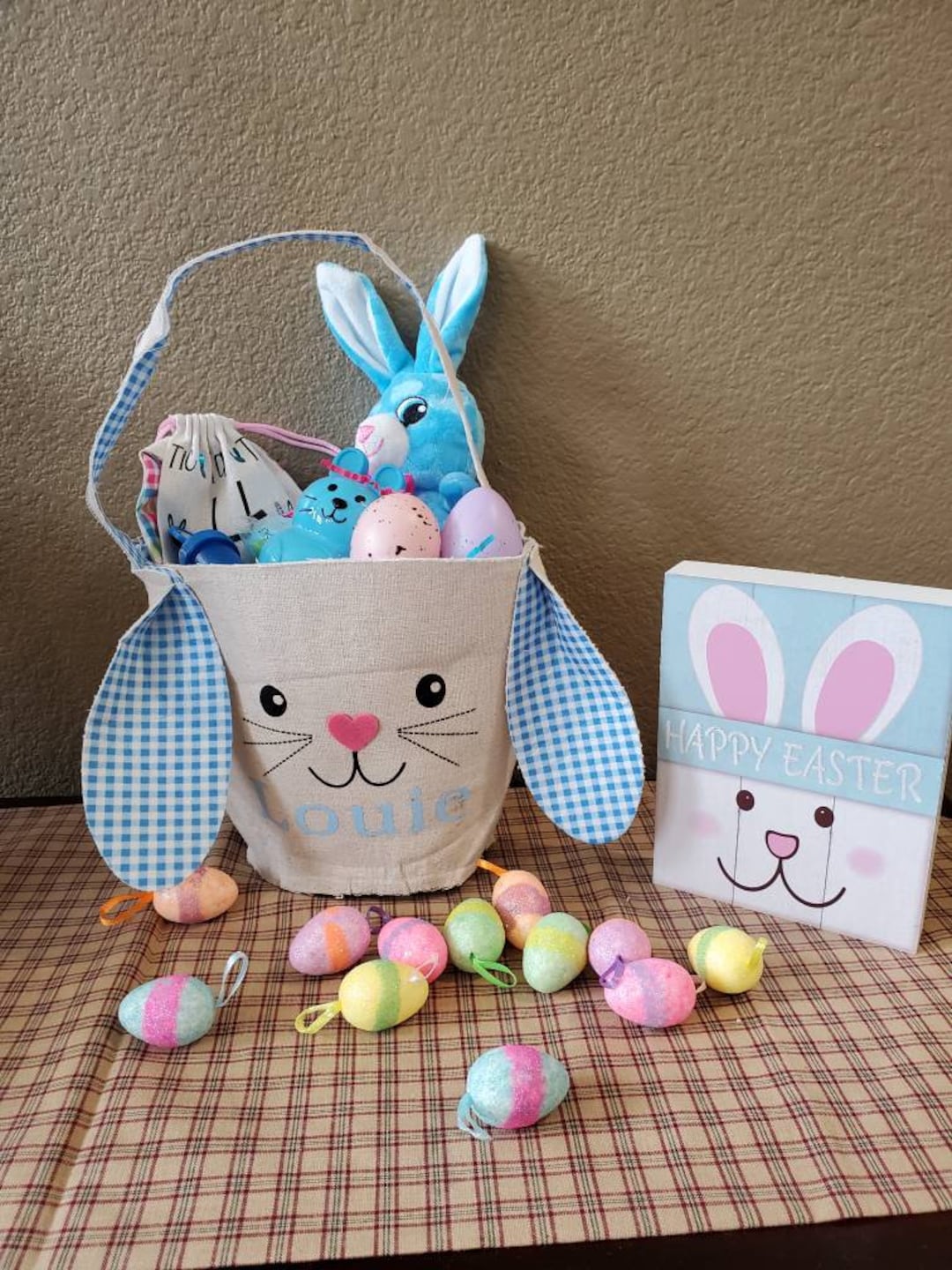 Personalized Prefilled Easter Basket, Easter Basket Bundle, Easter