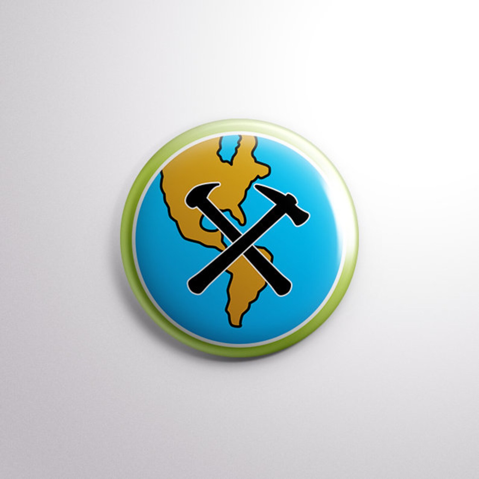 Geology Boy Scout Merit Badge Pin Back Button SIZE 1.25in. Etsy