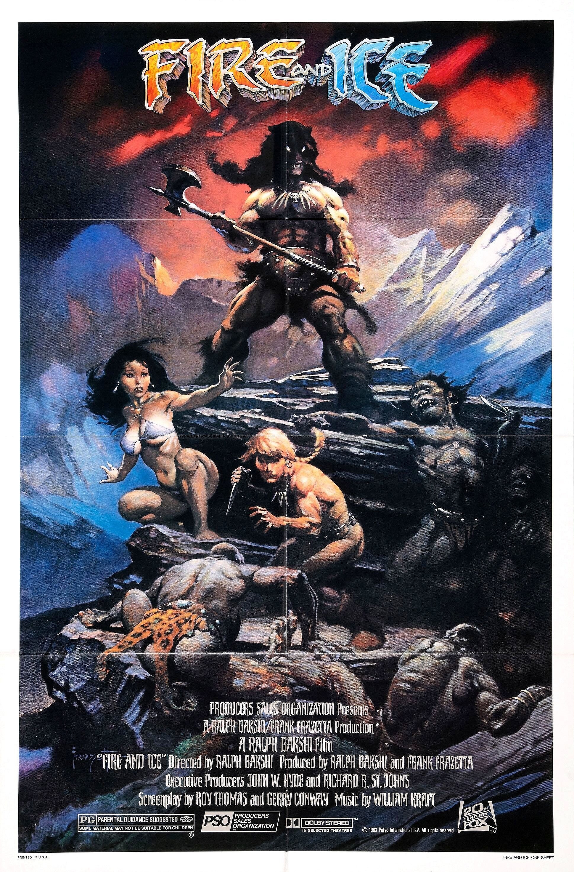 Fire and Ice 1983 Movie Poster STICKER Die-Cut Vinyl Decal | Etsy