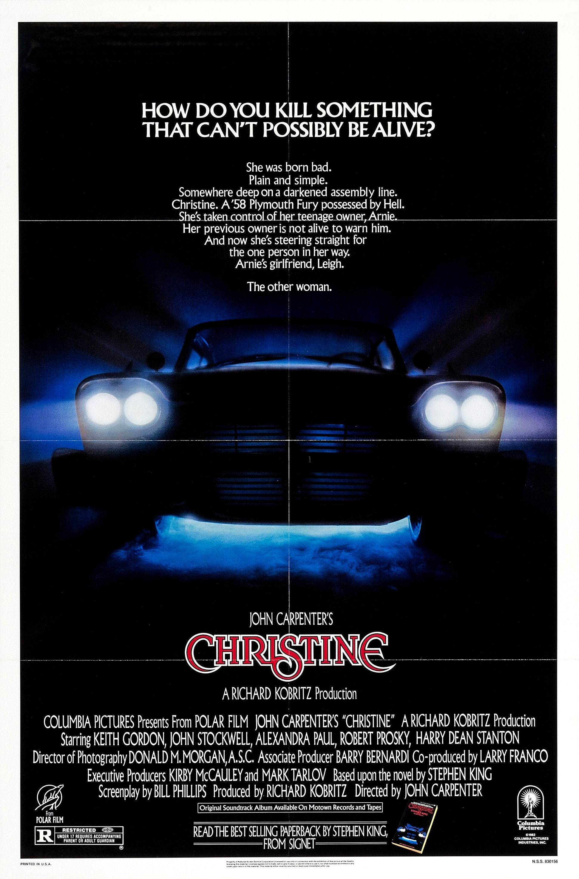 Christine 1983 Movie Poster STICKER DieCut Vinyl Decal Etsy