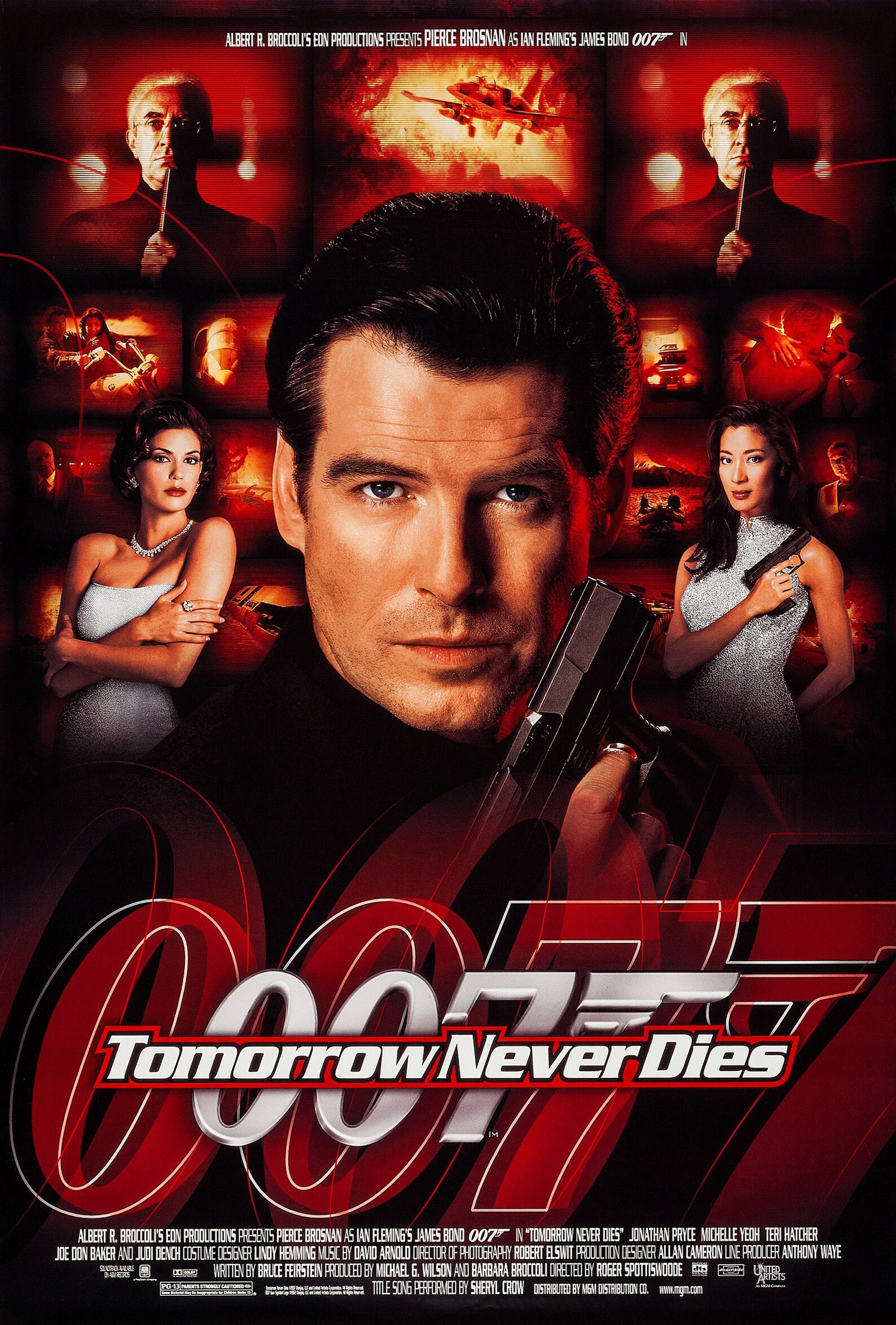 Tomorrow Never Dies 1997 James Bond 007 Movie Poster STICKER Etsy