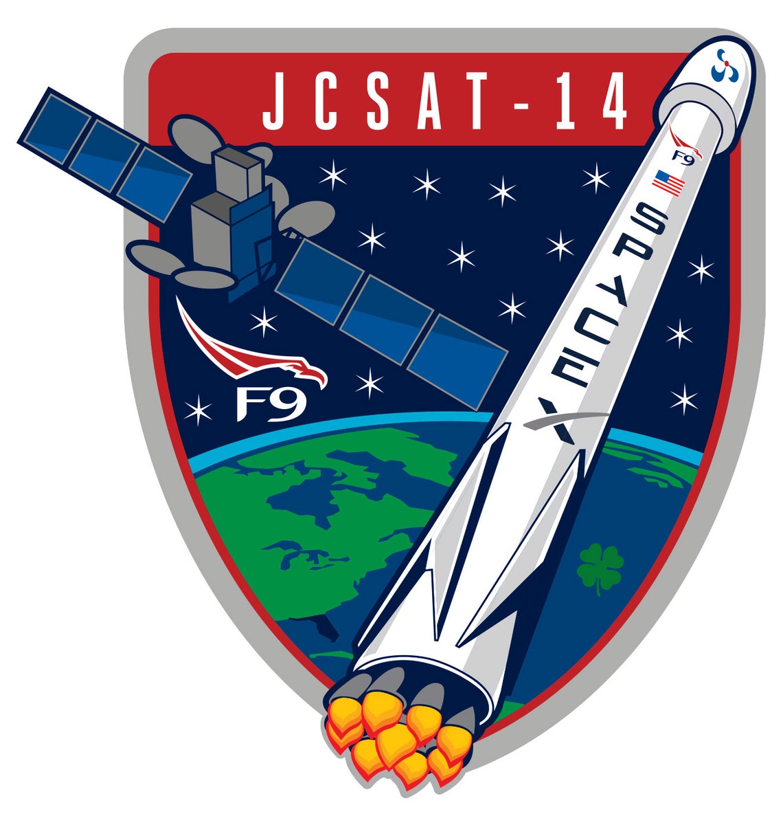 SpaceX JCSAT14 STICKER DieCut Vinilo Decal Etsy