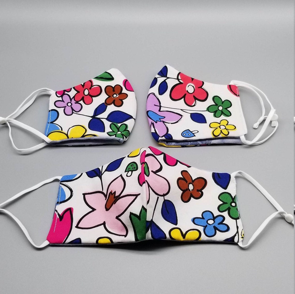 Floral Face Mask Adult Small/Medium Etsy