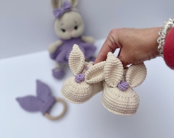 Caja de regalo para niña recién nacida, regalo para futuros padres, conejita, regalo para baby shower, revelación de género, conejita niña, regalo para niña