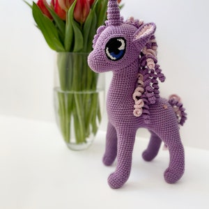 Crochet unicorn amigurumi doll, Stuffed unicorn plush, Knitted unicorn, Amigurumi toys crochet dolls, Crochet unicorn, rainbow unicorn