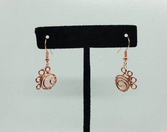 Hand-carved Tiger Paw Shell Earrings