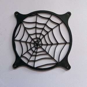 Handmade Spider Web PC Fan Grill: 120mm Spooky PC Case Cover