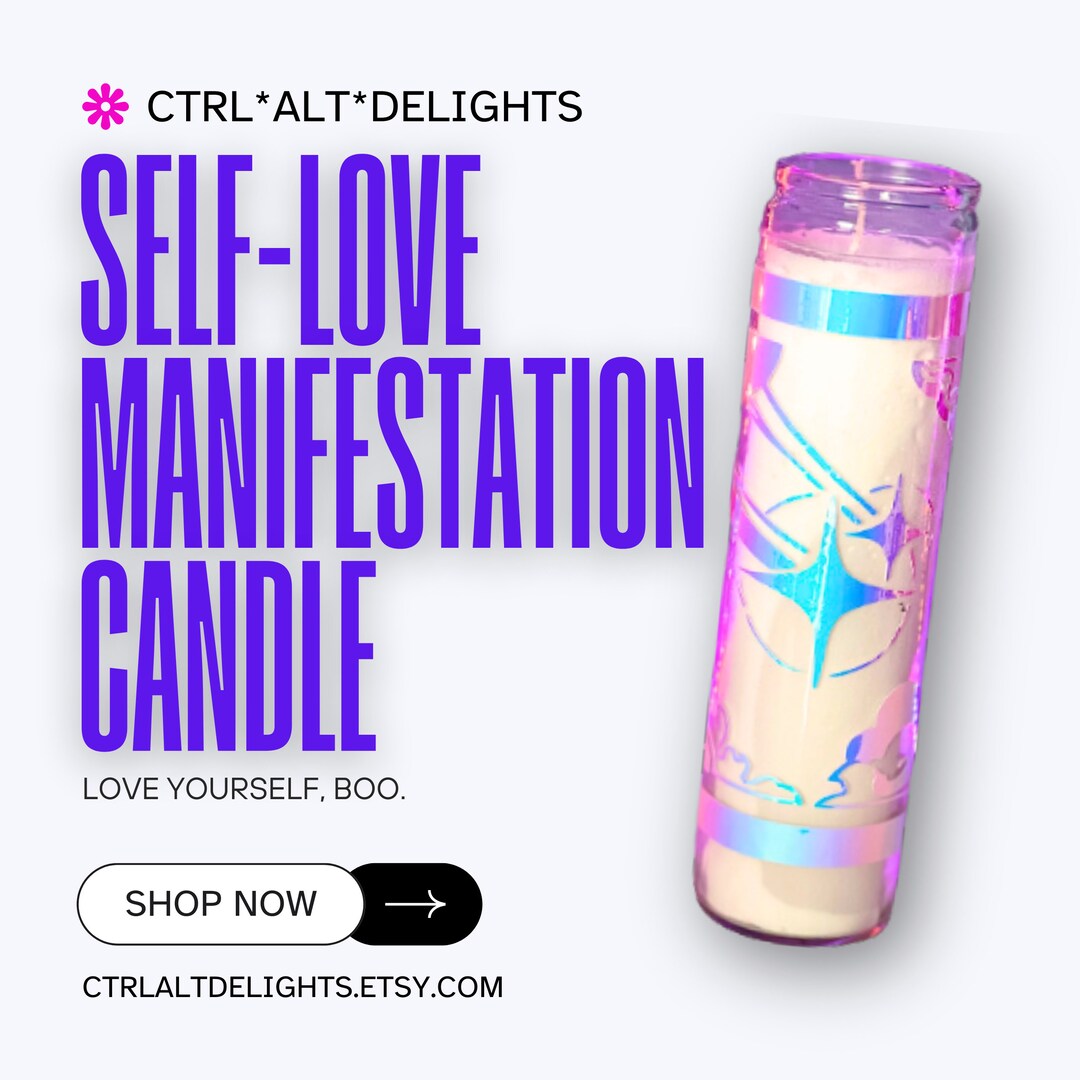 Iridescent Cloud Themed Holographic Prayer Candle Celestial Spiritual