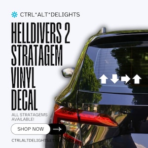 Helldivers 2 Stratagem Vinyl Decal: Tactical Car, Laptop, & Window Sticker