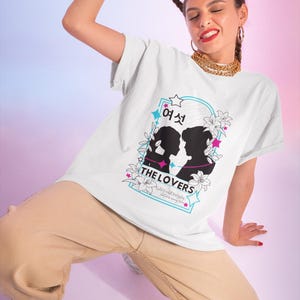 KPOP Demon Hunters Rumi Jinu Lovers Tarot Card Unisex Softstyle T-Shirt, Graphic Tee, KPOP Fashion, Fan Merch, Unique Gifts, KDH Tee