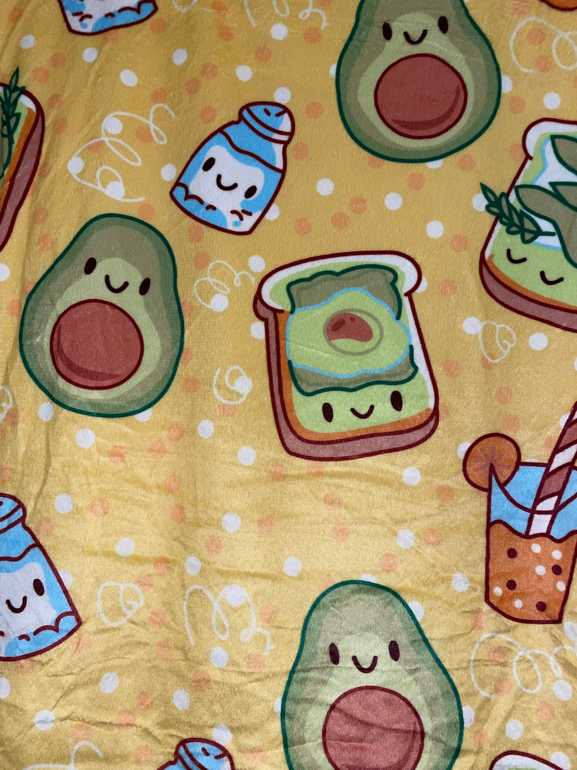 Oversize Avocado Breakfast Kids Hoodie Blanket Fur Lined Kids Etsy