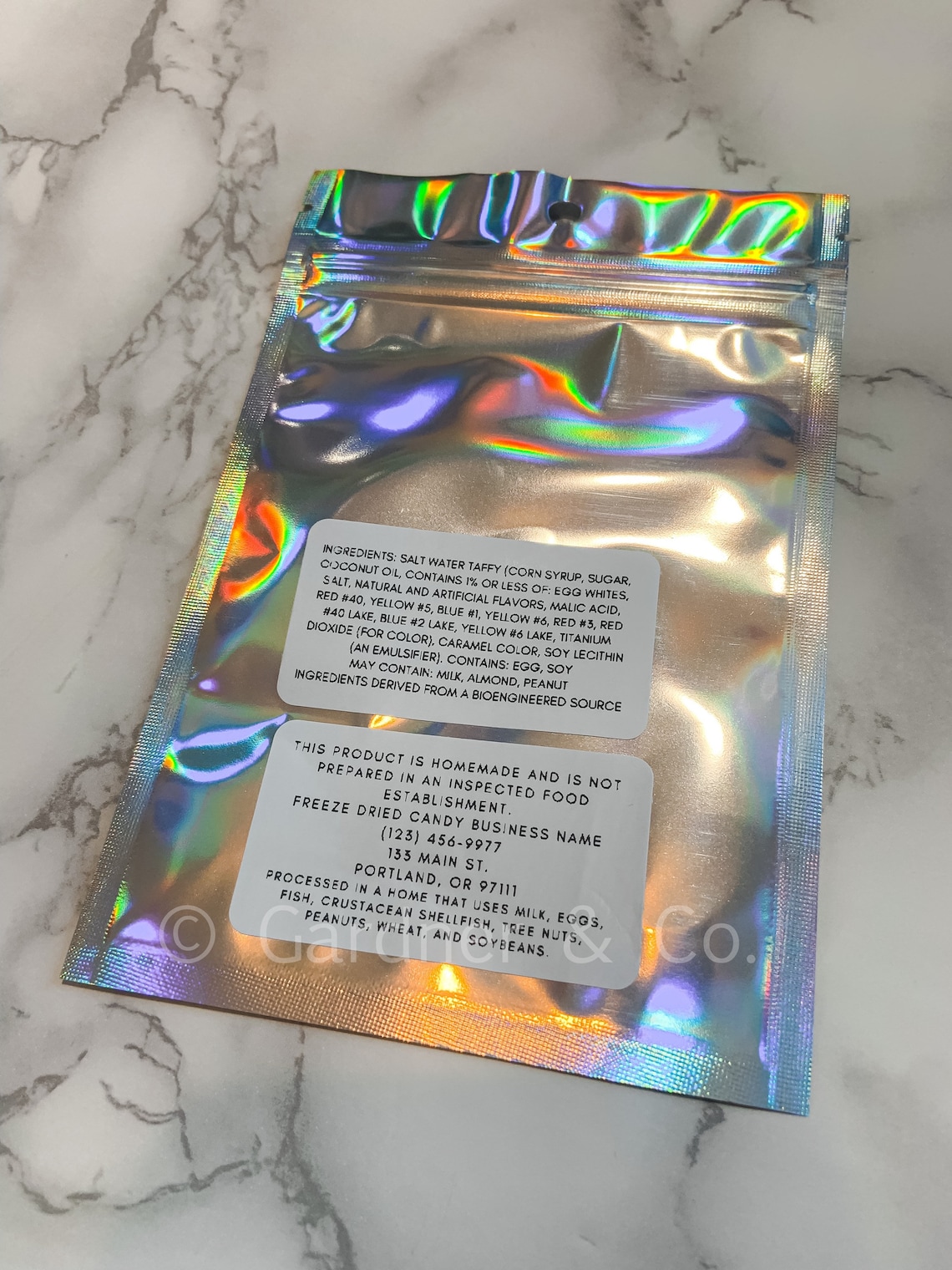 Business Label Cottage Food Law Label Freeze Dried Candy Etsy