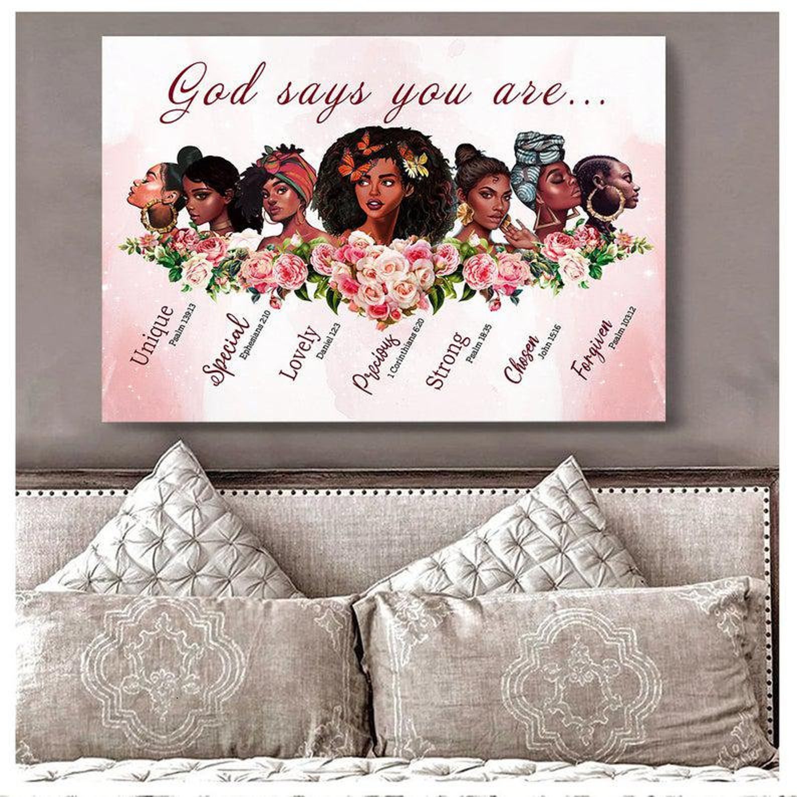 Black Women God Says You Are Poster Canvas African American Etsy