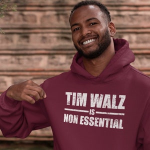 Tim Walz is Non Essential Jersey Tank Recall Walz Muscle Shirt Anti Walz Newsom Tank Top Minnesota