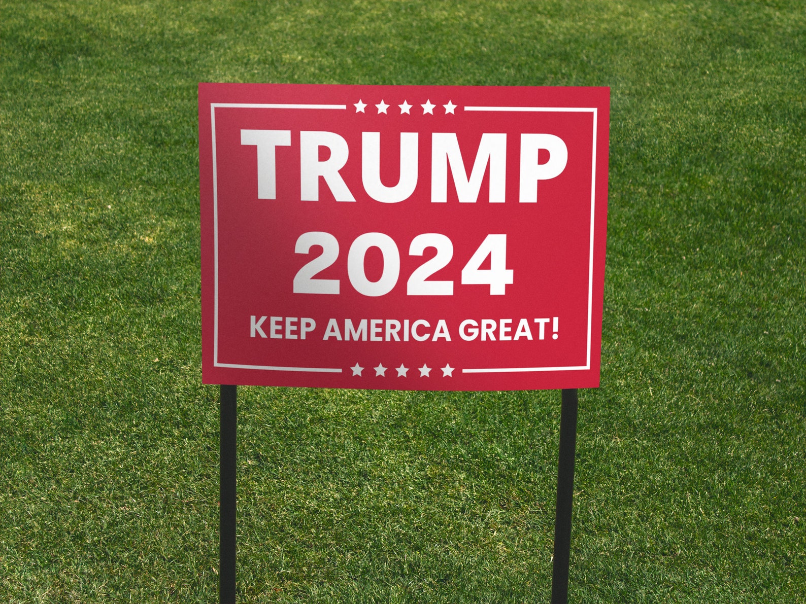 Trump 2024 Double Sided Yard Sign, Donald Trump Election Sign, Keep America Great, Make America