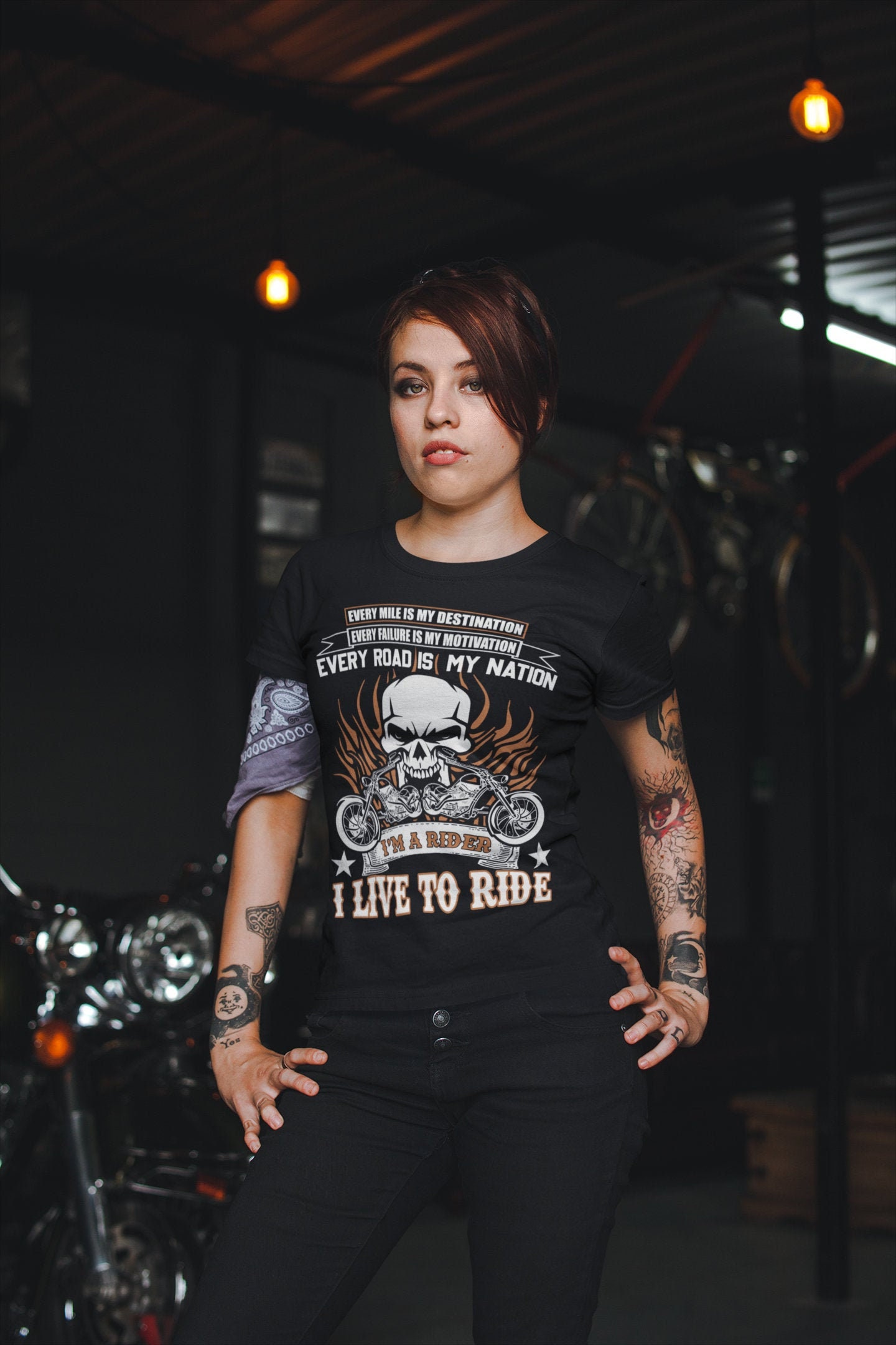Live to Ride T-shirt Motorcycle Shirt 