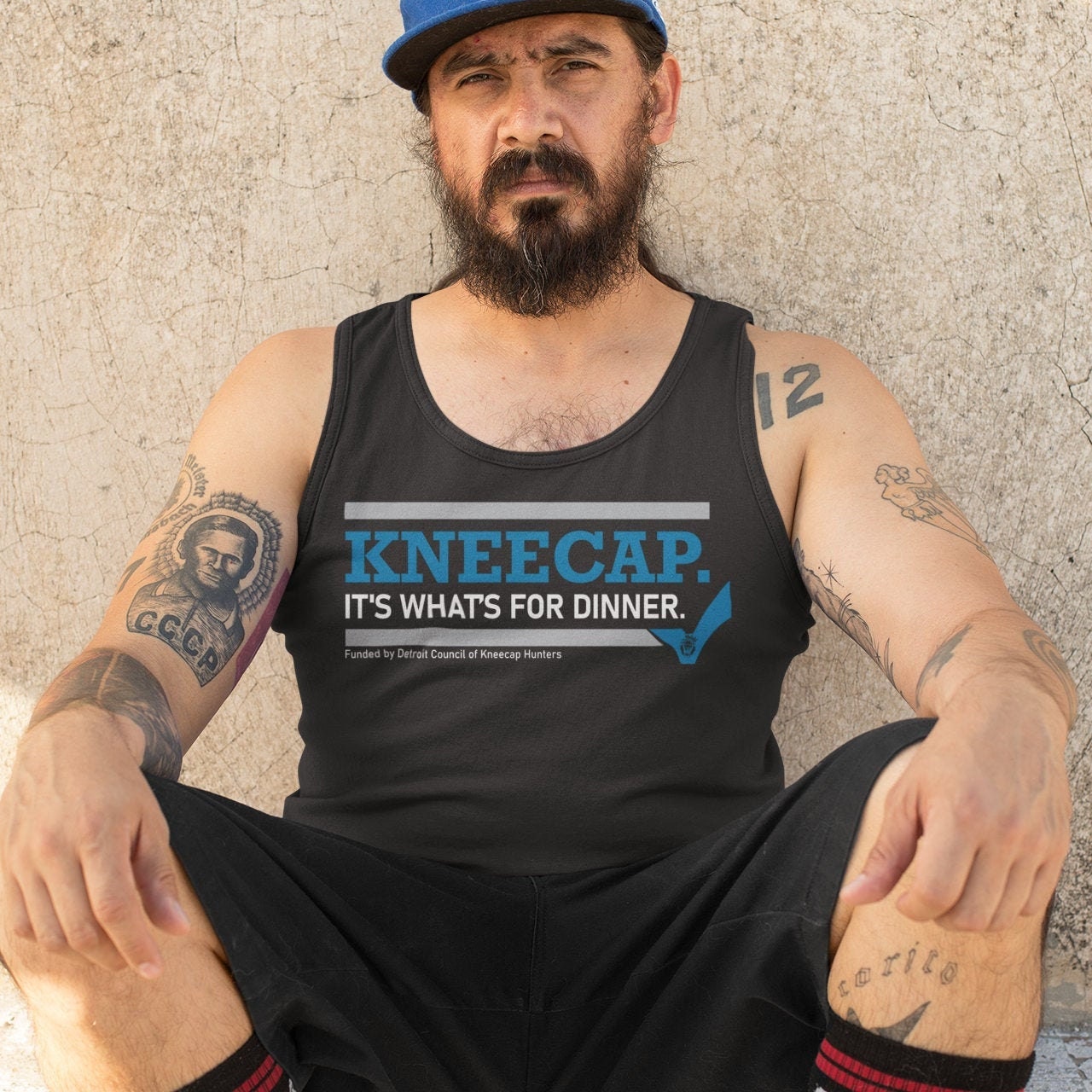 Detroit Lions Kneecaps Jersey Tank Dan Campbell Kneecap Tank | Etsy