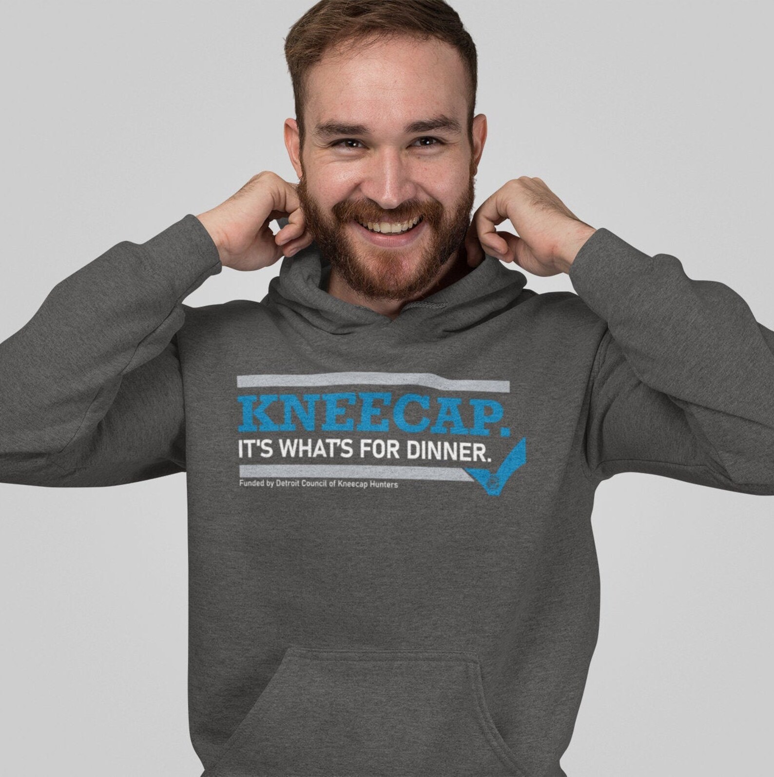 Detroit Lions Kneecaps Hoodie Dan Campbell Kneecap Hooded Etsy