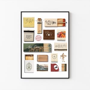 Impresión de caja de cerillas personalizada, regalo de aniversario, caja de cerillas digital personalizada, impresión de cerillas grandes, regalo de aniversario único, decoración del hogar