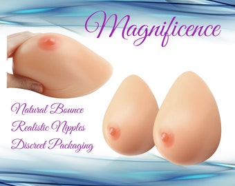 Par de formas mamarias de silicona Magnificence: prótesis para mastectomía, transgénero y cosplay