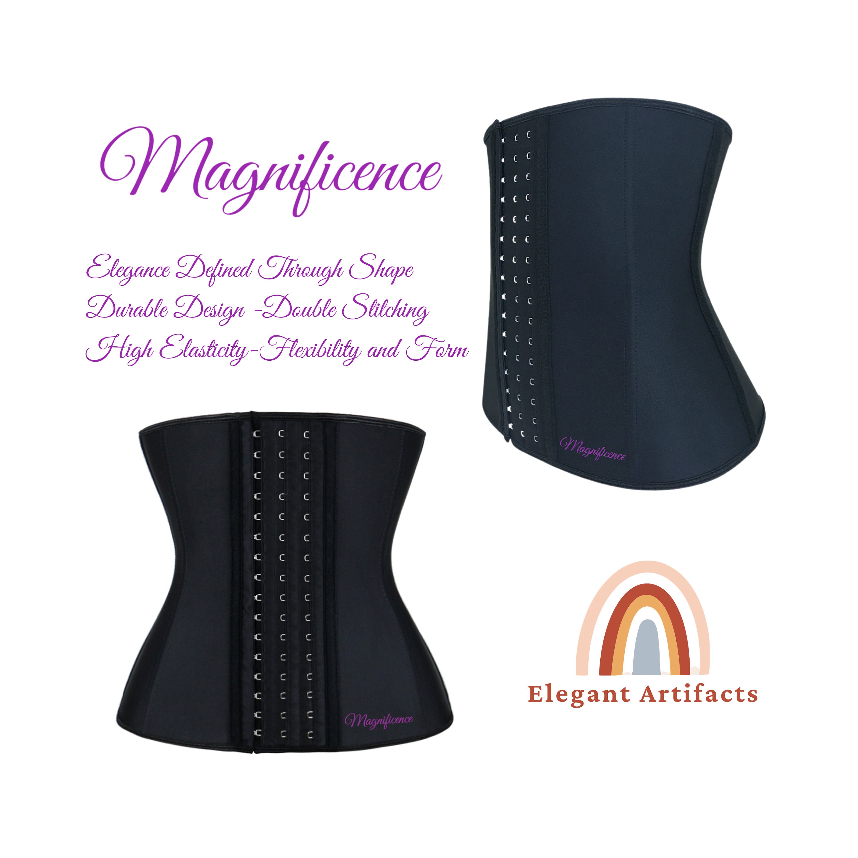 Waist Trainer Corset Waist Trimmer Body Shaper Steel Boned Underbust Shapewear Tummy Control Sweat Belt Etsy Australia