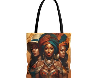 Black Women Tote Bag | Melanin Magic, Afro Art, Cultural Pride