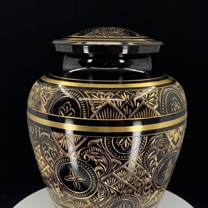 Black Beauty II Brass Cremation Urn