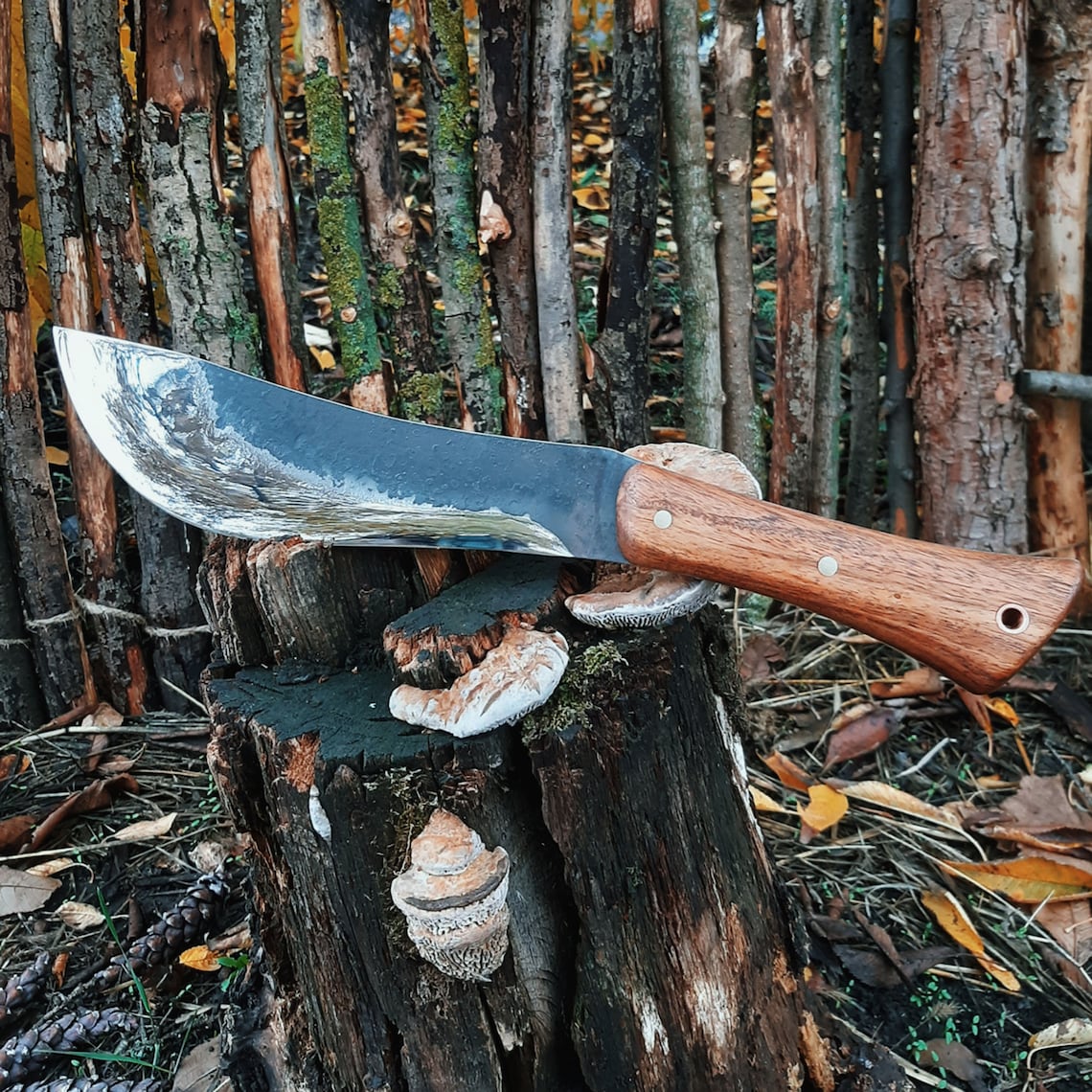 Hand machete bushcraft gear Carbon steel machete Etsy