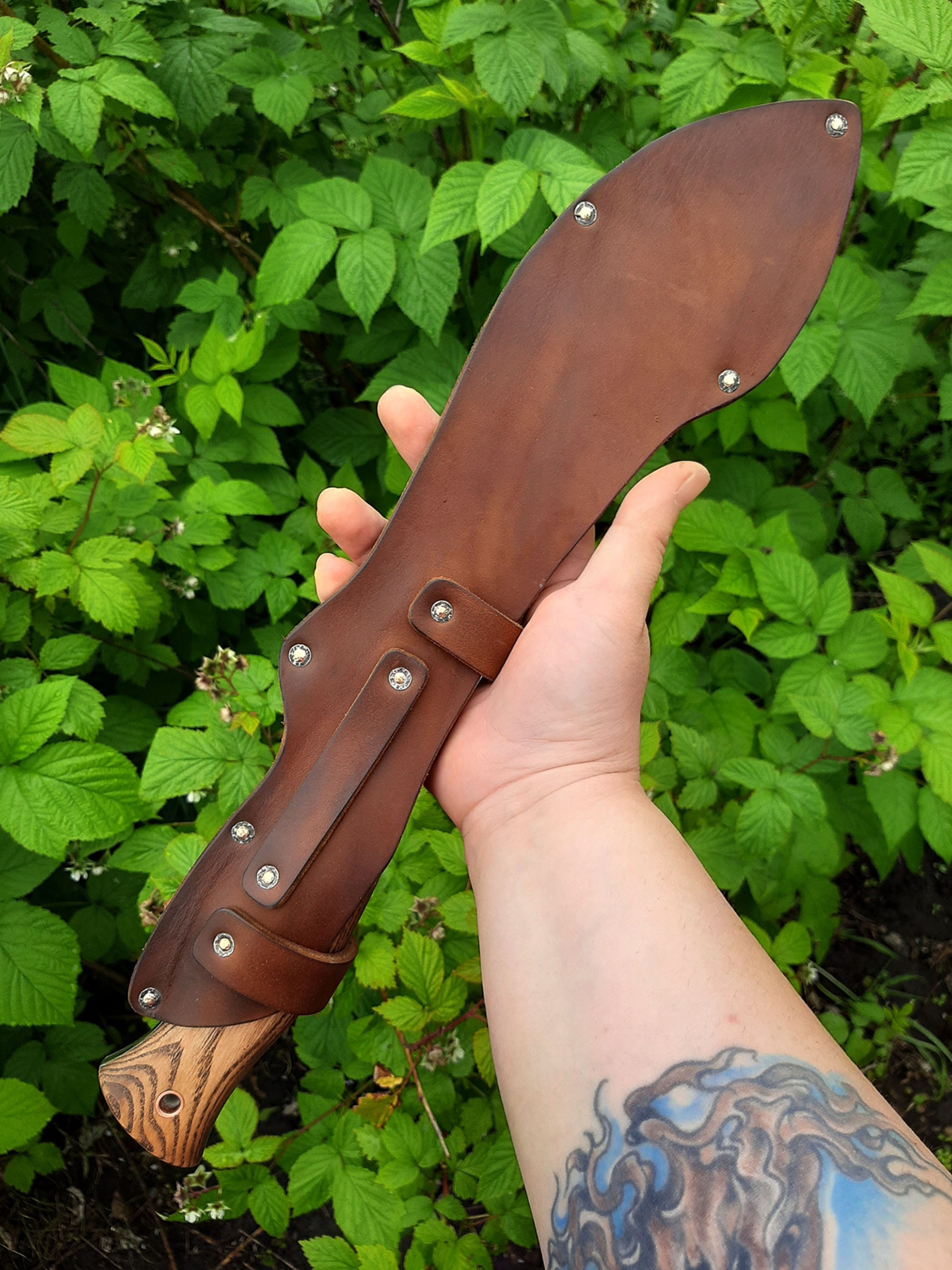 Hand machete Carbon steel machete bushcraft gear Fixed Etsy